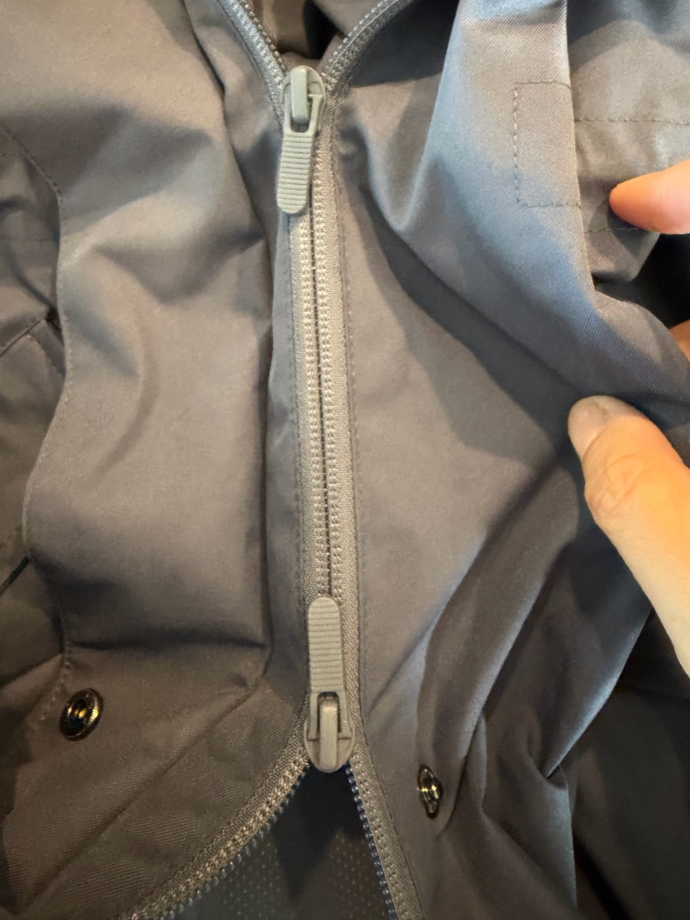 Quince Weatherproof Long Hooded Rain Trench Coat Storm Blue XL - Picture 5 of 8